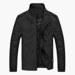 Men’s Jacket with Standing Collar and Zip Front - Image 5