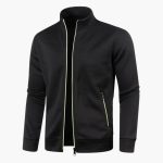 Men’s Jacket with Zip Closure and Stand Collar - Image 2