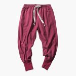 Men’s Japan Style Trousers with Drop Crotch and Adjustable Waist - Image 3