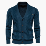 Men’s Knit Cardigan with Shawl Collar and Button Fastening - Image 5