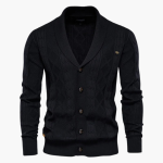 Men’s Knit Cardigan with Shawl Collar and Button Fastening - Image 4