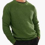 Men’s knit crewneck sweater featuring a ribbed surface - Image 3