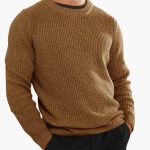 Men’s knit crewneck sweater featuring a ribbed surface - Image 4