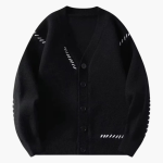 Men’s Knitted Cardigan with V Neck and Front Buttons - Image 4