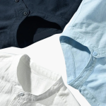 Men’s Linen Shirt with Round Collar and Chest Pocket - Image 8