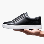 Men’s Low Top Sneakers with Lace-Up Closure and Flat Sole - Image 2