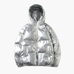 Men’s Metallic Puffer Jacket with Hood - Image 6