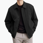 Men’s Overcoat with Pointed Collar and Button Closure - Image 5