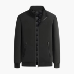 Men’s Padded Jacket with High Collar and Front Zip - Image 3