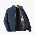 Men’s Padded Jacket with High Collar and Front Zip - Image 6