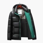 Men’s Padded Jacket with Hood and Zip Closure - Image 3