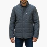 Men’s Padded Jacket with Stand Collar and Dual Closure - Image 4