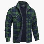 Men’s Plaid Button Up Jacket with Quilted Lining - Image 5