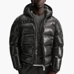 Men’s Quilted Jacket with Front Zipper and Padded Lining - Image 2