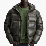 Men’s Quilted Jacket with Front Zipper and Padded Lining - Image 6