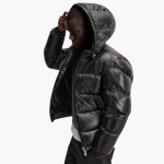 Men’s Quilted Jacket with Front Zipper and Padded Lining - Image 5