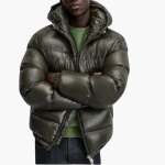 Men’s Quilted Jacket with Front Zipper and Padded Lining - Image 8