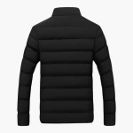 Men’s Quilted Puffer Jacket with Contrast Lining and Zip Pockets - Image 3