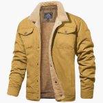 Men’s Sherpa Jacket with Button Closure and Structured Fit - Image 13
