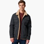 Men’s Sherpa Jacket with Button Closure and Structured Fit - Image 9