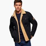 Men’s Sherpa Jacket with Button Closure and Structured Fit - Image 7