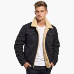 Men’s Sherpa Jacket with Button Closure and Structured Fit - Image 6