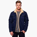 Men’s Sherpa Jacket with Button Closure and Structured Fit - Image 4
