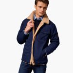 Men’s Sherpa Jacket with Button Closure and Structured Fit - Image 2