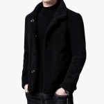 Men’s Short Jacket with Lapel Collar and Front Pockets - Image 5