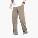 Men’s Straight Jeans with Elastic Waistband and Front Pockets - Image 2