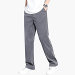 Men’s Straight Jeans with Elastic Waistband and Front Pockets - Image 5