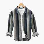 Men’s Striped Shirt with Button Front and Long Sleeves - Image 4