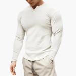 Men’s Sweater with Ribbed Texture and Slim Fit - Image 2