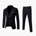 Men’s Three-Piece Suit with Jacket and Vest