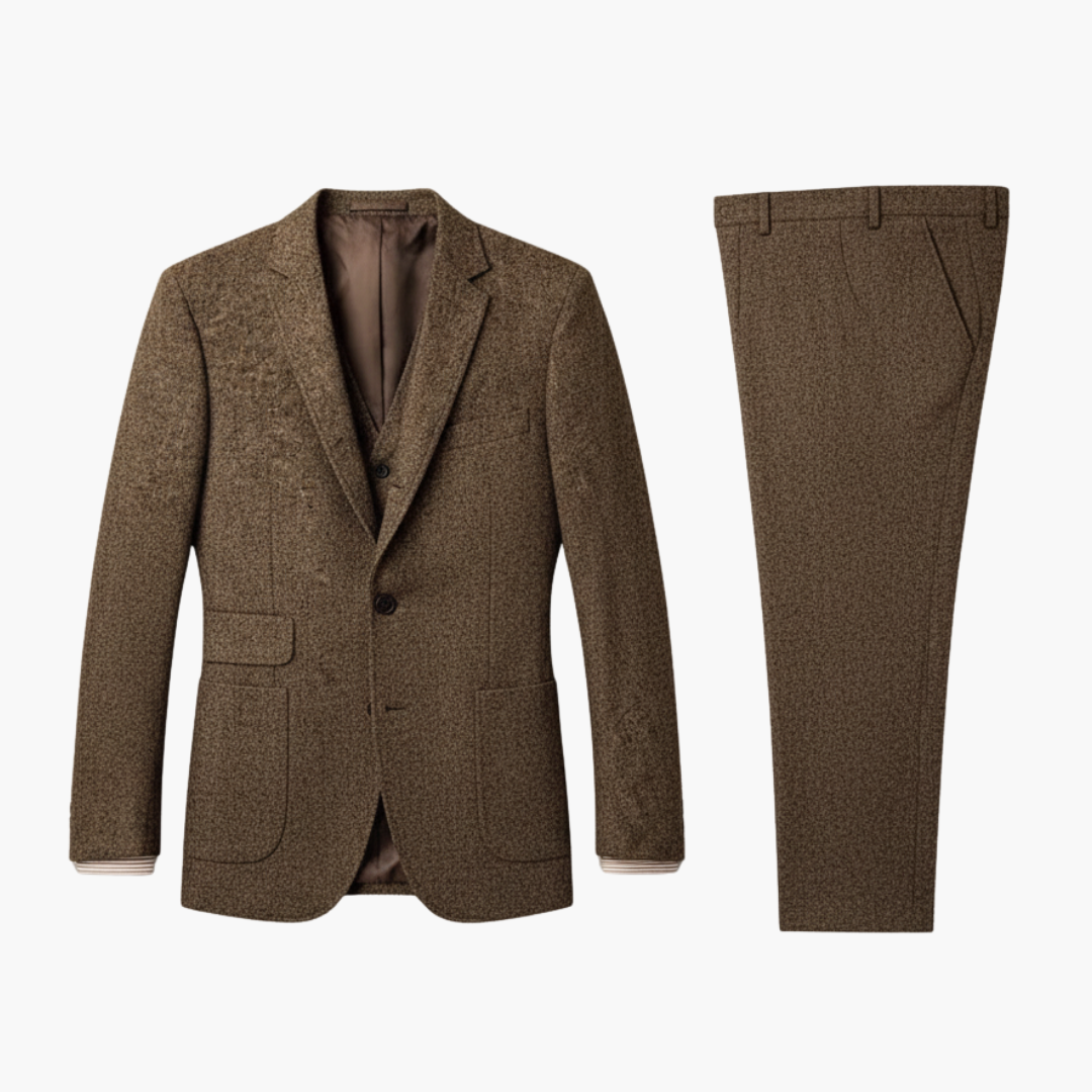 Men_sThree-PieceSuitwithLapelsandPants.png Men’s Three-Piece Suit with Lapels and Pants - Image 1