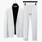 Men’s Two-Piece Blazer Suit with Drawstring Trousers - Image 4