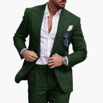 Men’s Two-Piece Suit with Notch Lapel and Flat-Front Trousers - Image 7