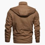 Men’s Utility Jacket with Hood and Zipper Front - Image 5