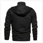 Men’s Utility Jacket with Hood and Zipper Front - Image 7