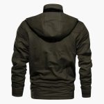Men’s Utility Jacket with Hood and Zipper Front - Image 3