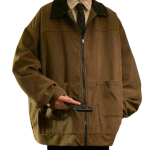 Men’s Vintage Bomber Jacket with Zip Closure and Front Pockets - Image 2