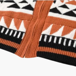 Men’s Zip Cardigan with Jacquard Pattern and Stand Collar - Image 5