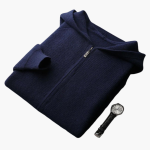 Men’s Zip Hooded Cardigan with Long Sleeves and Ribbed Hem - Image 7