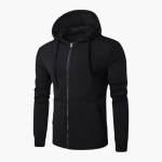 Men’s Zip Hoodie with Hood and Front Pockets - Image 3