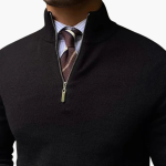 Men’s Zip Jumper with Stand Collar and Ribbed Hem - Image 6