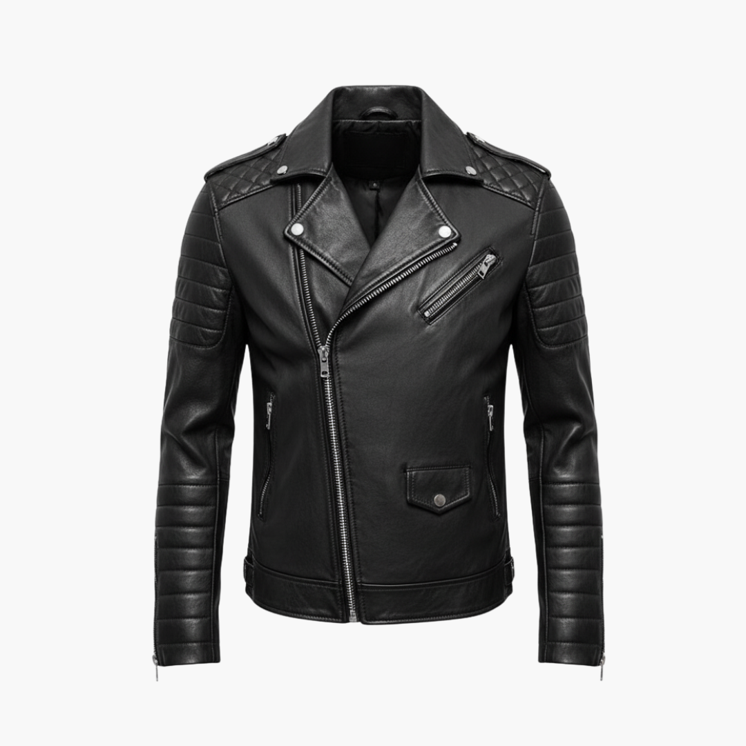 Men_s_Biker_Jacket_with_Quilted_Sleeves.png Men’s Biker Jacket with Quilted Sleeves - Image 1