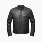 Men’s Biker Jacket with Stand Collar