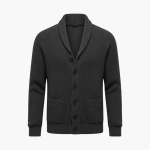 Men’s Cardigan with Shawl Collar and Button Front