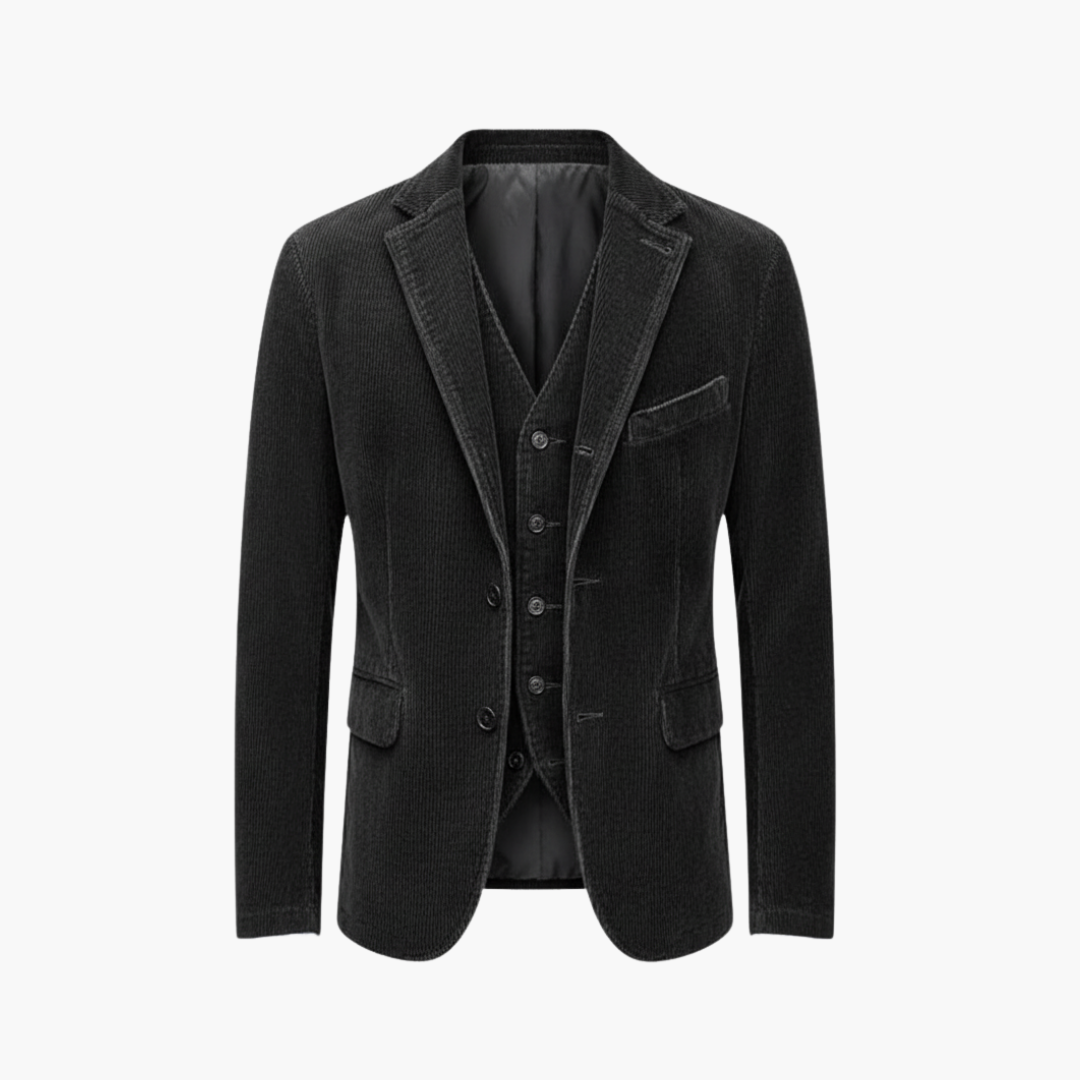 Men_s_Jacket_and_Vest_with_Lapel_Collar_and_Button_Closure.png Men’s Jacket and Vest with Lapel Collar and Button Closure - Image 1