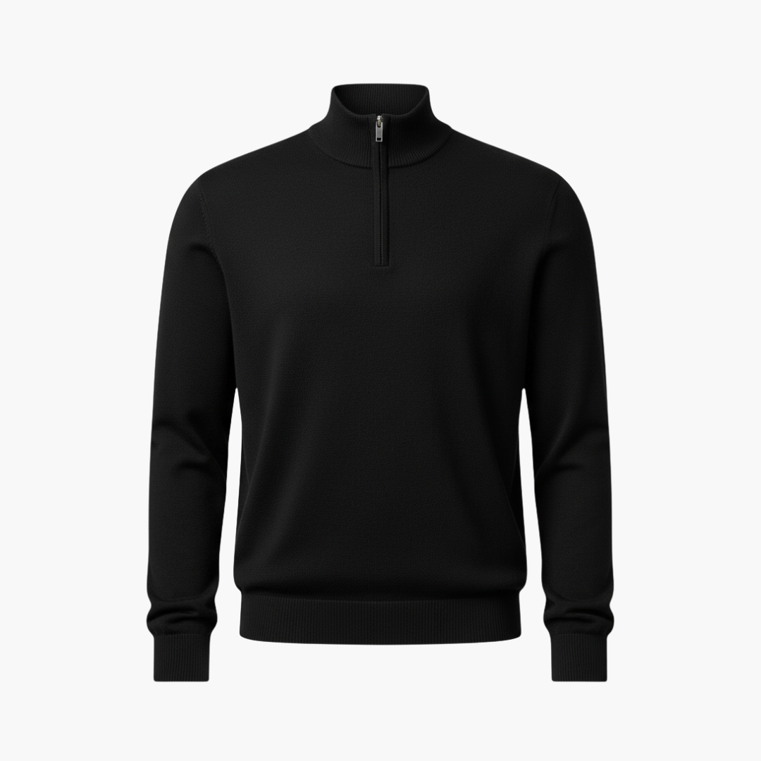 Men_s_Pullover_with_Quarter_Zip_and_Ribbed_Hem.png Men’s Pullover with Quarter Zip and Ribbed Hem - Image 1